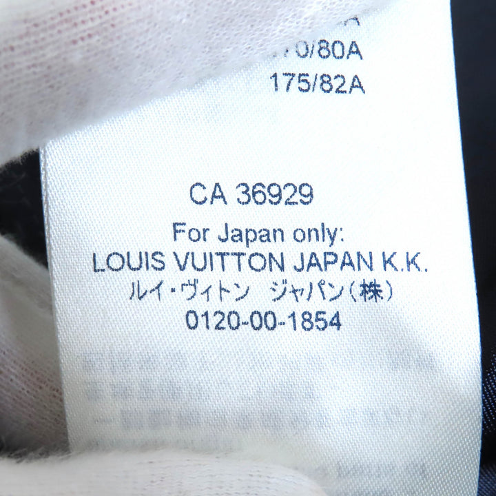 極美品△LOUIS VUITTON ルイヴィトン 20SS コットン ロゴボタン ワイド ショートパンツ カーゴパンツ ネイビー 42 イタリア製 正規品