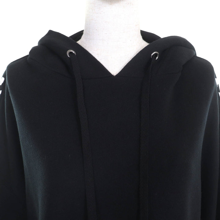 美品△Maison Margiela メゾンマルジェラ 18AW S29GU0021 コットン100％ AIDSチャリティープリント プルオーバー パーカー 黒 M 正規品