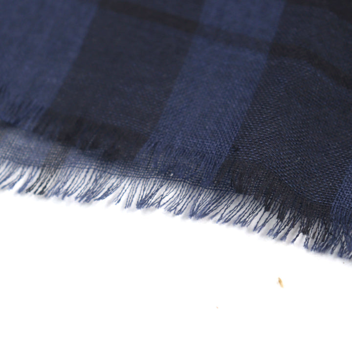 未使用品○Dior HOMME ディオールオム 133IAE070856 カシミヤ シルク ロゴ刺繡 チェック柄 スカーフ 箱付き 正規品 メンズ 定価52500円