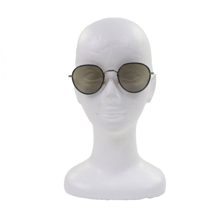 極美品▼EYEVAN アイヴァン EPITOME エピトム ボストンシェイプ アイウェア サングラス ブラック 48□23-145 デモレンズ 日本製 メンズ