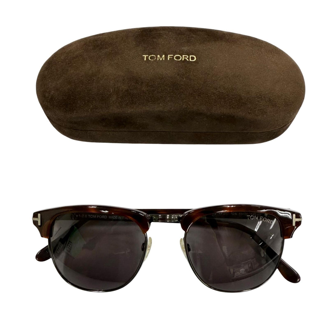 良品▼TOM FORD トムフォード TF248 52A Henry ベッコウ柄 サーモントブロー アイウェア サングラス ブラウン 51□20 145 デモレンズ