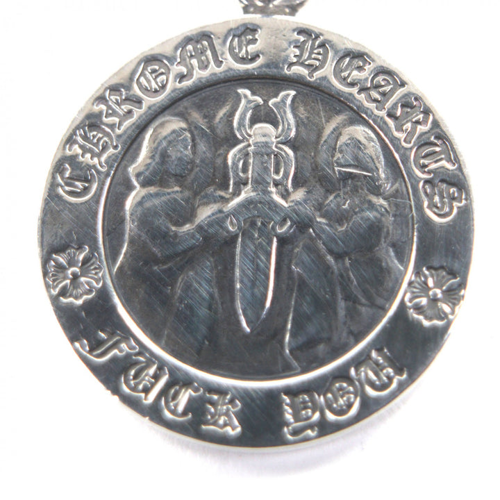 美品▼CHROME HEARTS クロムハーツ CHRM ANGL MDL　エンジェルメダルチャーム V1 ペンダントトップ SV925 シルバー 重量5.4g