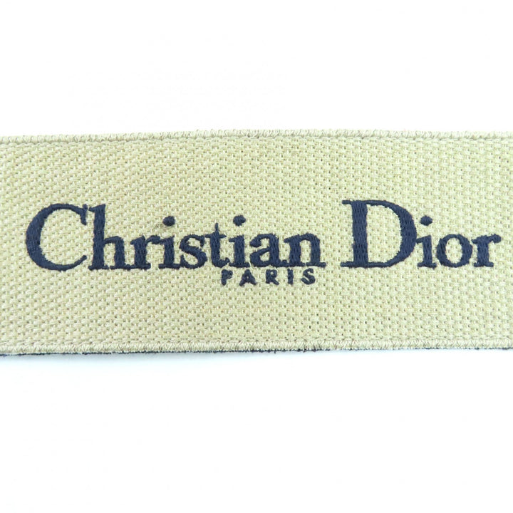 極美品◇Christian Dior クリスチャンディオール 50-MA-0220 エンブロイダリー ロゴ キャンバス ベルト インディゴブルー 箱・袋付 伊製