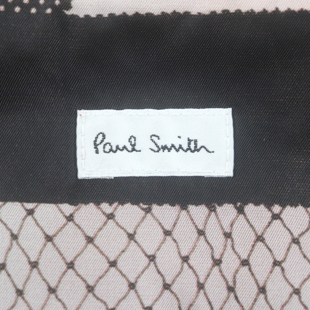 未使用品▼Paul Smith ポールスミス 羊革 ラムレザー メッシュ切替 ジップアップ ライダースジャケット ボルドー M 正規品 メンズ