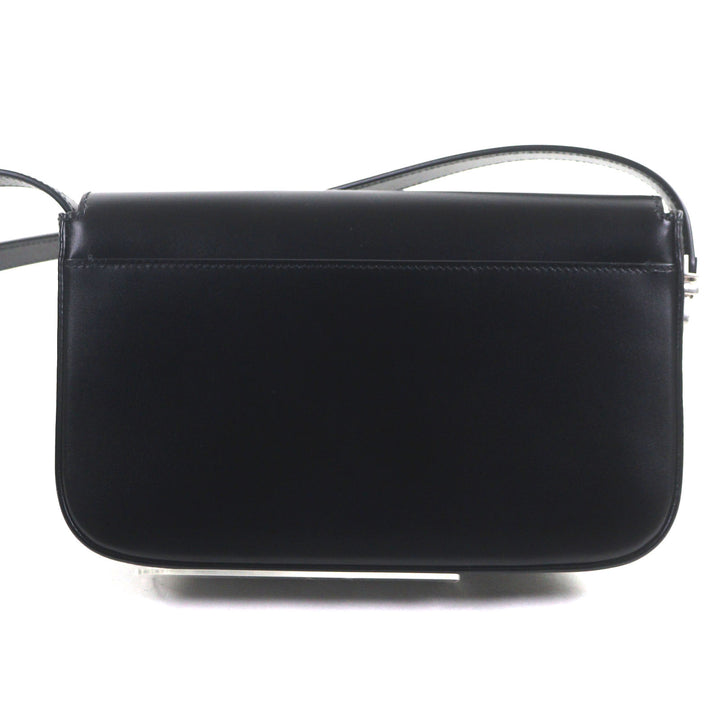 美品▼SAINT LAURENT PARIS サンローランパリ 821003 スモール クロスボディ スムースレザー フラップ ショルダーバッグ 定価264000円