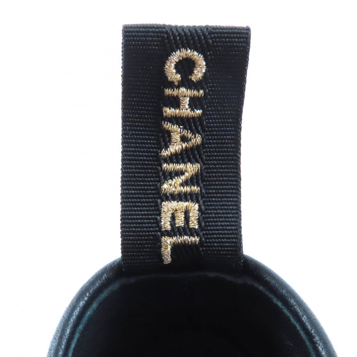 極美品★CHANEL シャネル 20B G36416 Fパール装飾 ココマーク レースアップ レザー ショートブーツ ブラック 36 箱付き イタリア製