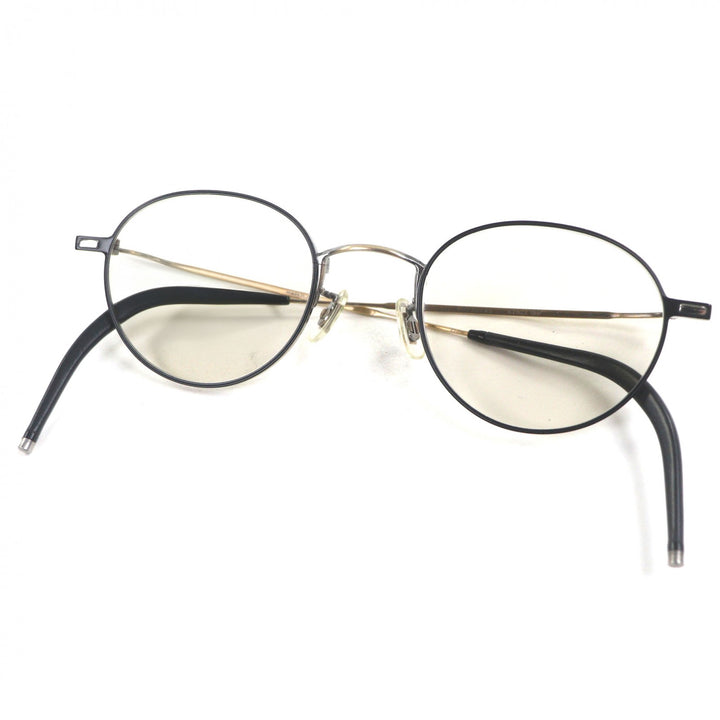 極美品▼E5 eyevan イーファイブ アイヴァン ｍ2-MBKAG/AG ボストン サングラス アンテークゴールド 47□22 156 ケース付 日本製 メンズ