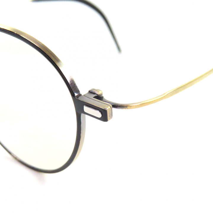 極美品▼E5 eyevan イーファイブ アイヴァン ｍ2-MBKAG/AG ボストン サングラス アンテークゴールド 47□22 156 ケース付 日本製 メンズ