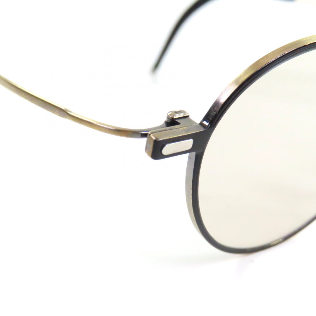 極美品▼E5 eyevan イーファイブ アイヴァン ｍ2-MBKAG/AG ボストン サングラス アンテークゴールド 47□22 156 ケース付 日本製 メンズ