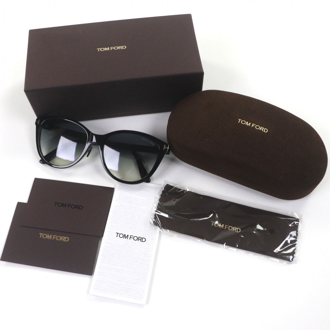 極美品▼TOM FORD トムフォード TF1055-K グラデーションレンズ キャットアイ サングラス ブラック 57□18 145 デモレンズ 箱・ケース付