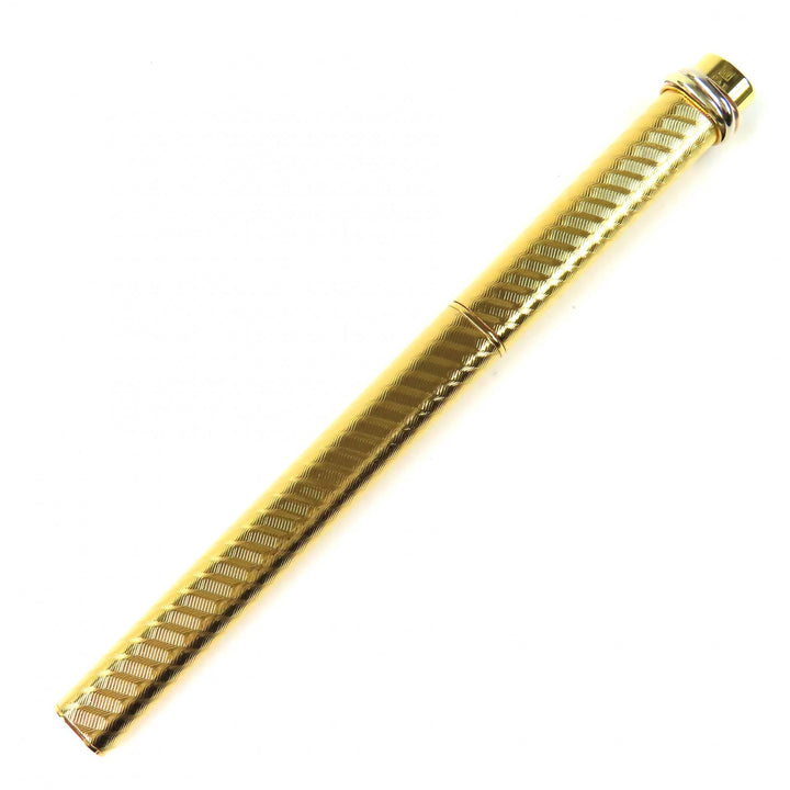 極美品△Cartier カルティエ ヴィンテージ トリニティ 螺旋柄 キャップ式 ボールペン ゴールド ケース付き フランス製 メンズ オススメ◎
