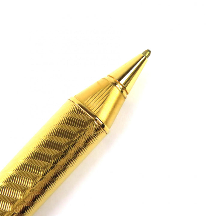 極美品△Cartier カルティエ ヴィンテージ トリニティ 螺旋柄 キャップ式 ボールペン ゴールド ケース付き フランス製 メンズ オススメ◎