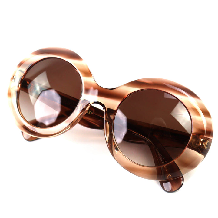 美品◇OLIVER PEOPLES オリバーピープルズ OV5478SU DEJEANNE ラウンドフレーム サングラス クリアブラウン 50□25 145 伊製 レディース