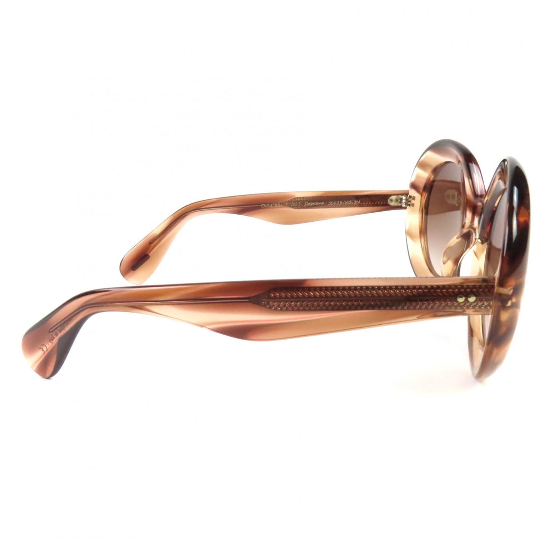 美品◇OLIVER PEOPLES オリバーピープルズ OV5478SU DEJEANNE ラウンドフレーム サングラス クリアブラウン 50□25 145 伊製 レディース