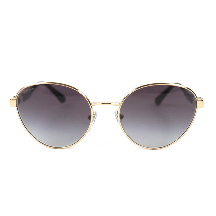 美品◇BVLGARI ブルガリ セルペンティ 6155 ボストンフレーム サングラス ブラック ゴールド 55□18 140 デモレンズ ケース付 イタリア製