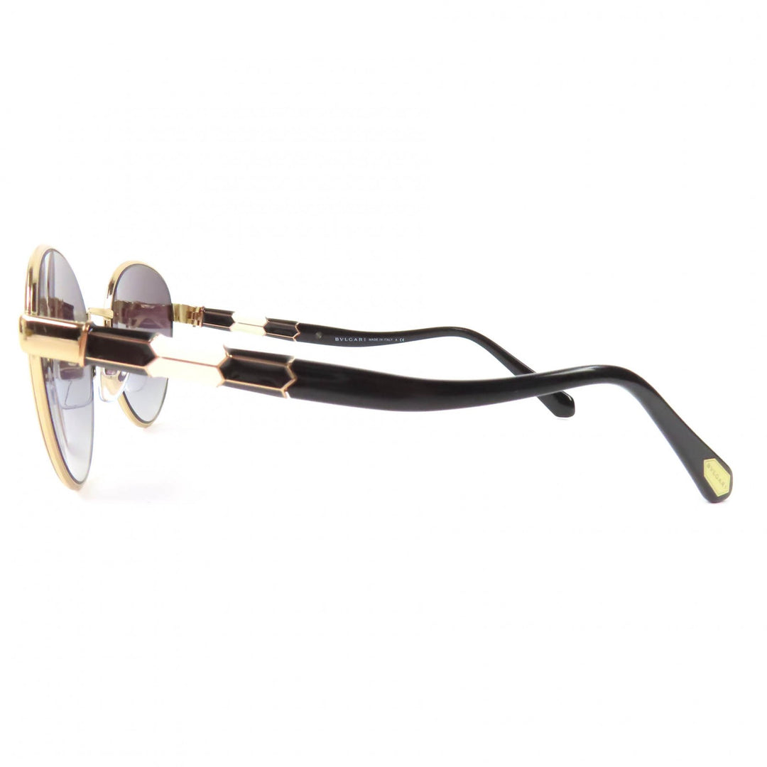 美品◇BVLGARI ブルガリ セルペンティ 6155 ボストンフレーム サングラス ブラック ゴールド 55□18 140 デモレンズ ケース付 イタリア製