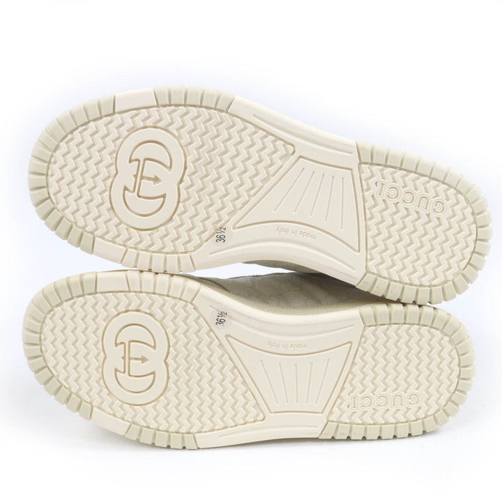 未使用品☆GUCCI グッチ 25SS 816818 GGスプリーム ウェブライン ローカットスニーカー ホワイト 36.5 箱・保袋付 イタリア製 レディース