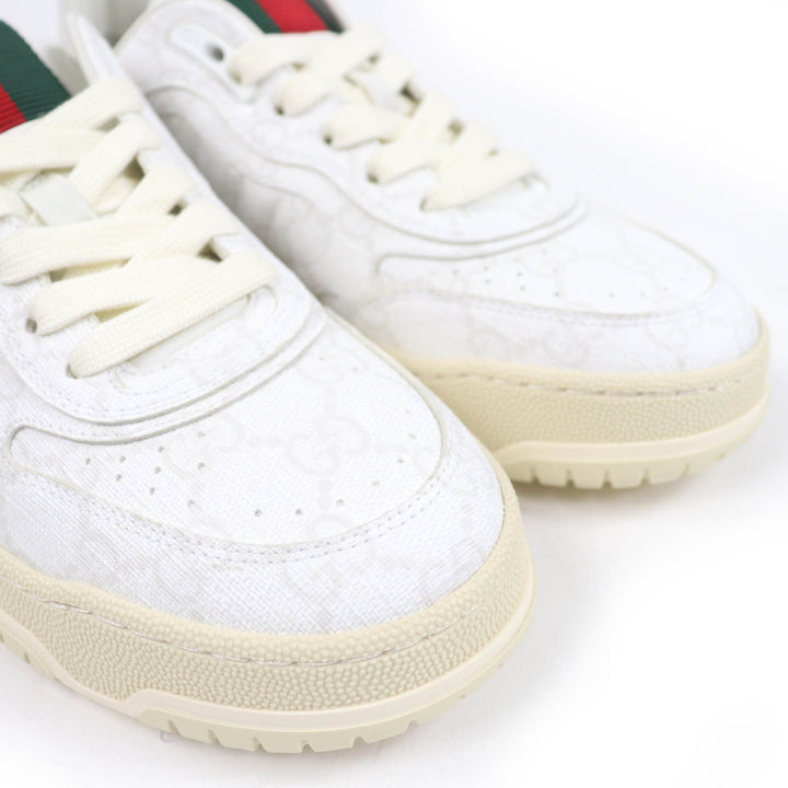 未使用品☆GUCCI グッチ 25SS 816818 GGスプリーム ウェブライン ローカットスニーカー ホワイト 36.5 箱・保袋付 イタリア製 レディース