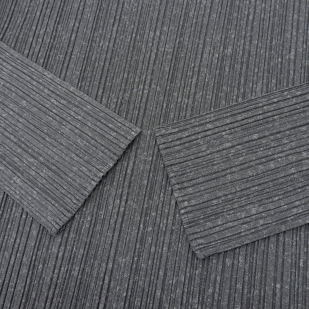 極美品▲PLEATS PLEASE プリーツプリーズ イッセイミヤケ PP01-JK112 七分袖 カットソー トップス グレー 3 日本製 正規品 レディース