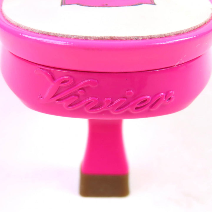 未使用品★ROGER VIVIER ロジェヴィヴィエ ヴィルギュル ストラスバックル バックストラップ パテントレザー パンプス ピンク 38 伊製