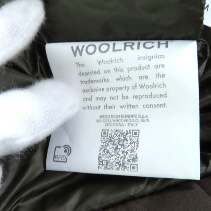 美品★WOOLRICH ウールリッチ WWOU0351 COCOON PARKA ラビットファー・フード付 比翼仕立て ダウンコート カーキ XS 正規品 レディース