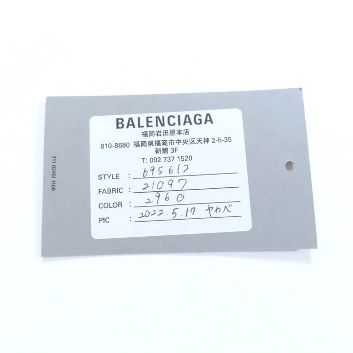 極美品★BALENCIAGA バレンシアガ 695612 イビザ スモール ロゴパッチ付 2way バスケットバッグ カーキ 保存袋付 イタリア製 レディース