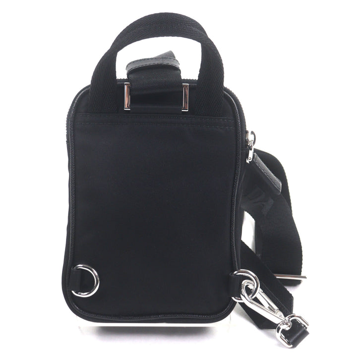 極美品▼PRADA プラダ 2ZH194 サフィアーノレザー ReNylon トライアングルロゴ スマートフォンケース ボディバッグ メンズ 定価242000円