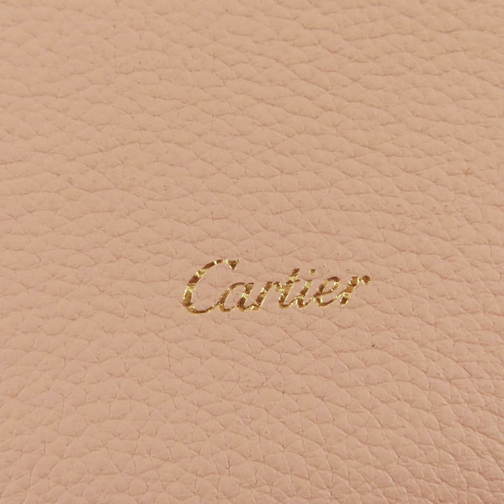 極美品★Cartier カルティエ L1002481 Trinity トリニティ 100周年記念 レザー ショルダーバッグ ピンク イタリア製 レディース