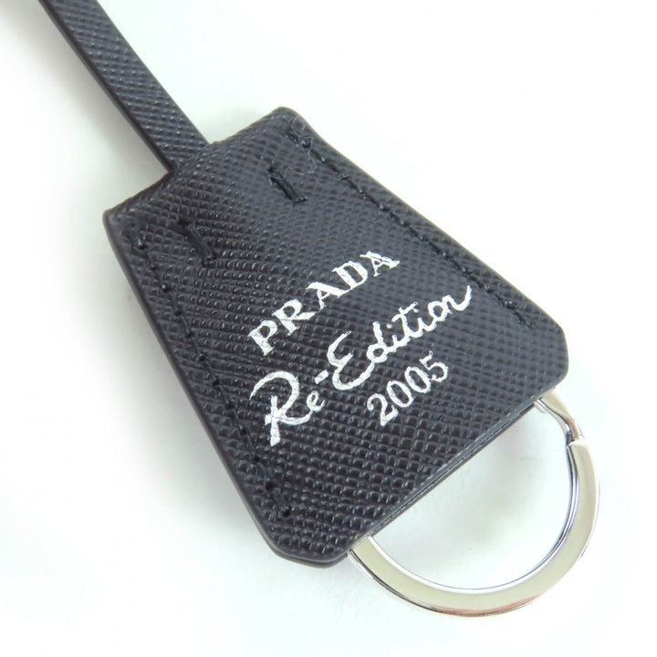 未使用品☆PRADA プラダ 1BH204 Re-Edition トライアングルロゴ ポーチ付 2WAY ハンド ショルダーバッグ ブラック イタリア製 レディース