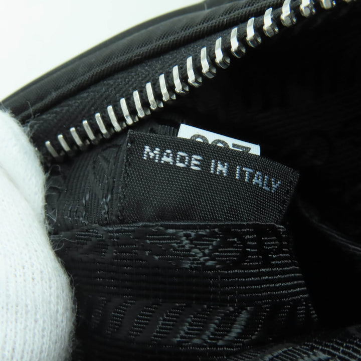未使用品☆PRADA プラダ 1BH204 Re-Edition トライアングルロゴ ポーチ付 2WAY ハンド ショルダーバッグ ブラック イタリア製 レディース