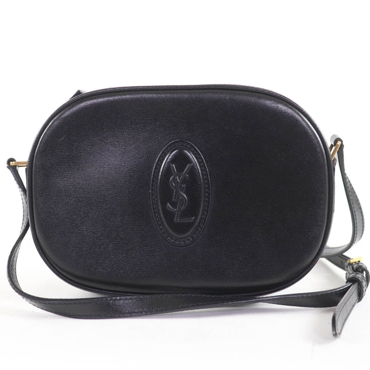 極美品☆SAINT LAURENT PARIS サンローランパリ 582673 YSLロゴ カメラバッグ レザー ショルダーバッグ ブラック イタリア製 レディース