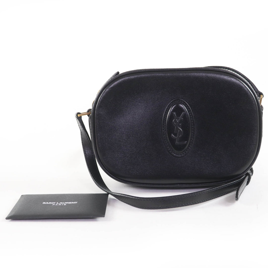 極美品☆SAINT LAURENT PARIS サンローランパリ 582673 YSLロゴ カメラバッグ レザー ショルダーバッグ ブラック イタリア製 レディース