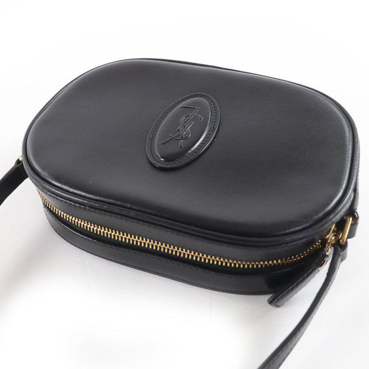 極美品☆SAINT LAURENT PARIS サンローランパリ 582673 YSLロゴ カメラバッグ レザー ショルダーバッグ ブラック イタリア製 レディース