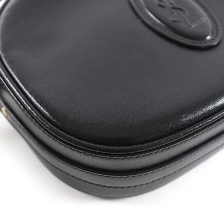 極美品☆SAINT LAURENT PARIS サンローランパリ 582673 YSLロゴ カメラバッグ レザー ショルダーバッグ ブラック イタリア製 レディース