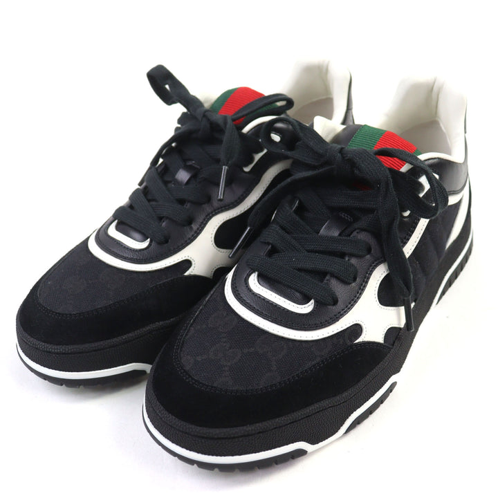 未使用品◇GUCCI グッチ 24AW 807057 リウェブ GGキャンバス シェリーライン スニーカー 黒 39.5 箱・保存袋付き レディース メンズ可◎