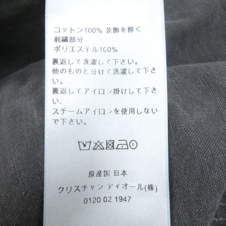 未使用品□DIOR ディオール オム 383D587AY520 クチュール ロゴワッペン ウォッシュ加工 長袖 デニムシャツ グレー 39 日本製 正規品