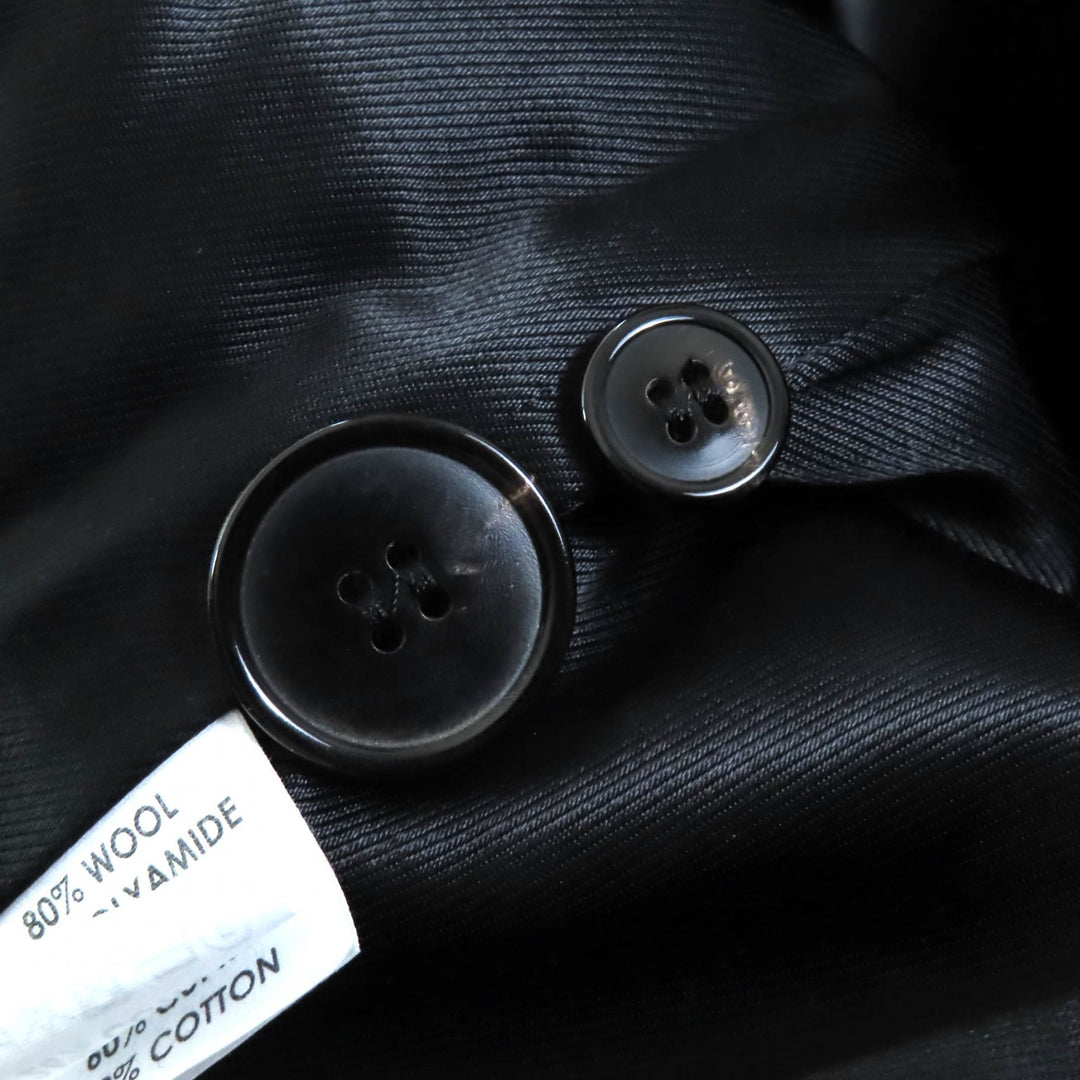 極美品△DRIES VAN NOTEN ドリスヴァンノッテン ウール エコファー ベルト付き ロングジレ ノースリーブコート ダークネイビー 36