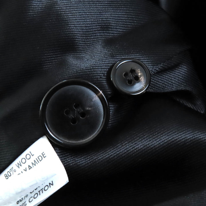 極美品△DRIES VAN NOTEN ドリスヴァンノッテン ウール エコファー ベルト付き ロングジレ ノースリーブコート ダークネイビー 36