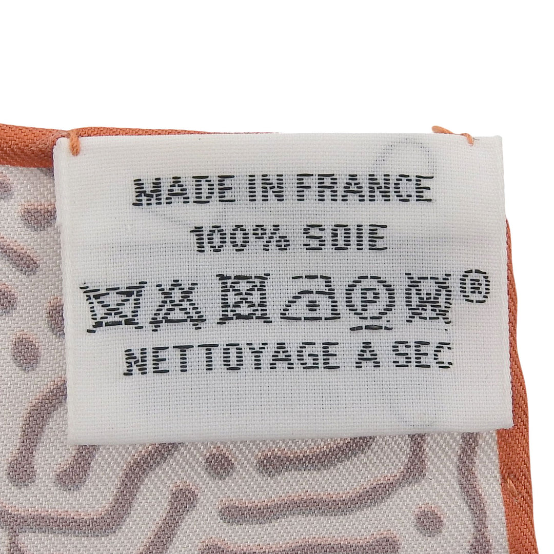 未使用品▲HERMES エルメス カレ90 CLAIR DE LUNE クレール ドゥ リュンヌ シルク100％ スカーフ オレンジ グレー系 箱付き フランス製