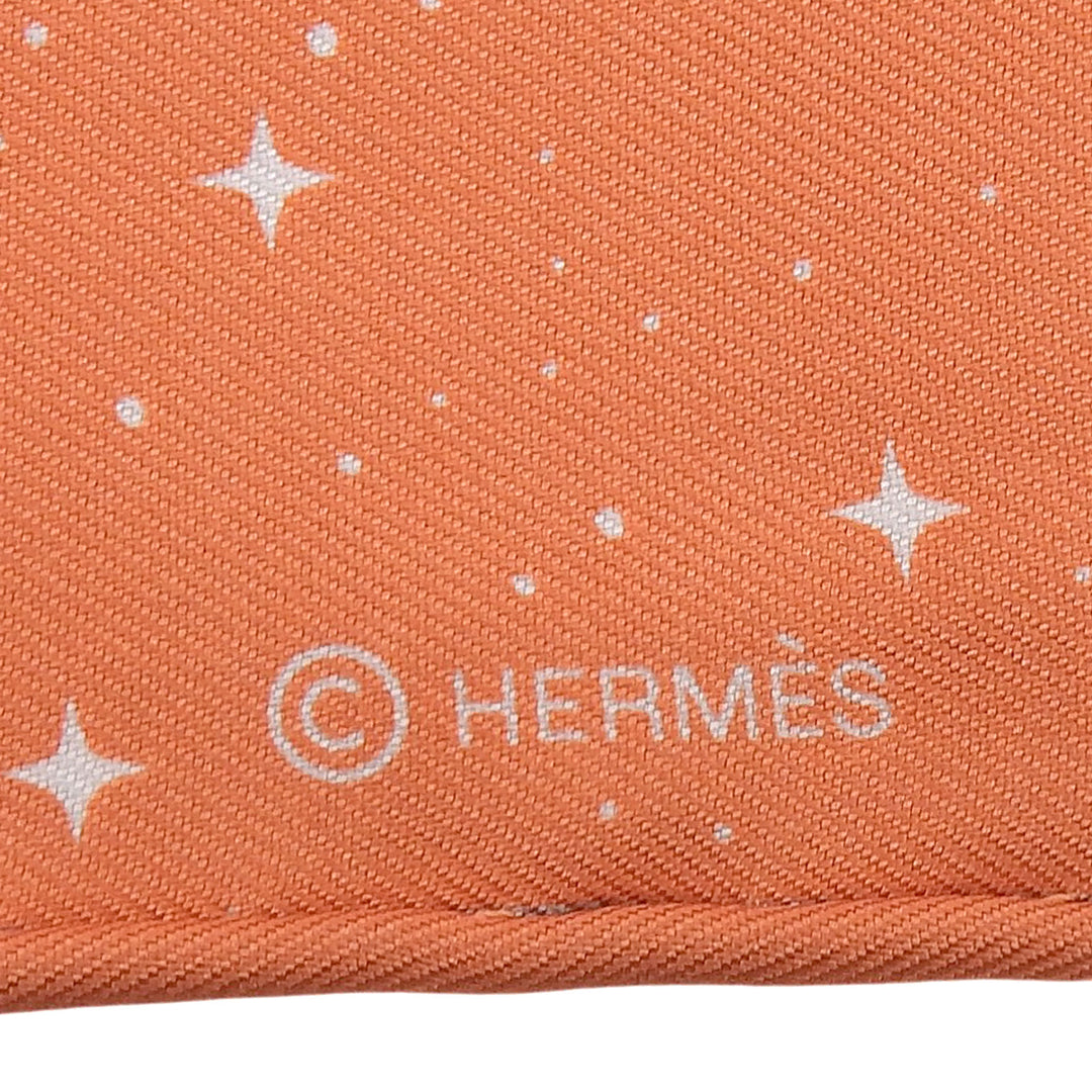 未使用品▲HERMES エルメス カレ90 CLAIR DE LUNE クレール ドゥ リュンヌ シルク100％ スカーフ オレンジ グレー系 箱付き フランス製