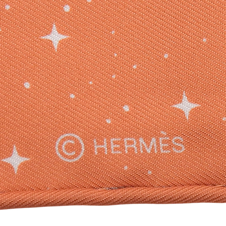 未使用品▲HERMES エルメス カレ90 CLAIR DE LUNE クレール ドゥ リュンヌ シルク100％ スカーフ オレンジ グレー系 箱付き フランス製