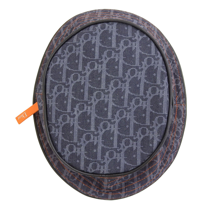 美品▲Christian Dior クリスチャンディオール ヴィンテージ BLD04002 コットン100％ トロッター柄 チャーム付 バケットハット 58 正規品