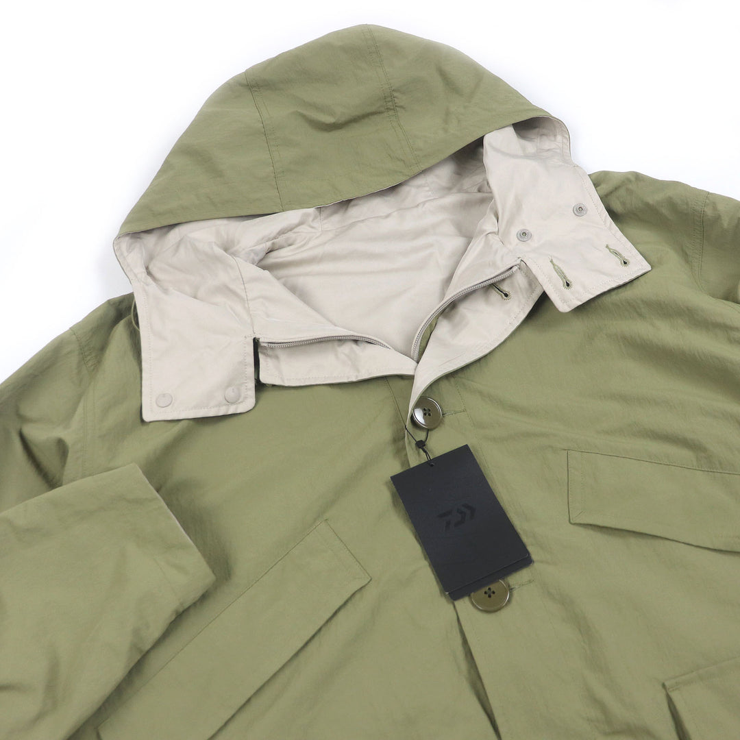 未使用品□DAIWA PIER39 ダイワピア39 BJ-27023 TECH MIL REVERSIBLE OVERCOAT リバーシブル フーデッド モッズコート カーキ L 正規品