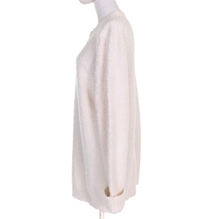 美品△Maison Margiela 4 メゾンマルジェラ4 21AW 551GP0225 コットン 4ステッチ クルーネック 長袖ニット セーター アイボリー S　正規品