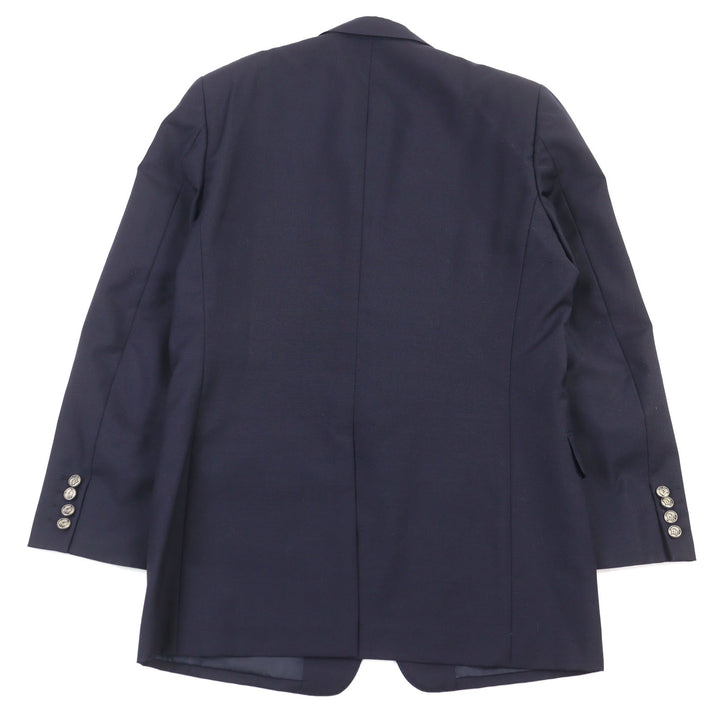美品○Christian Dior MONSIEUR クリスチャンディオールムッシュ ヴィンテージ ウール モヘア混 ロゴボタン 紺ブレザー 96-82-180
