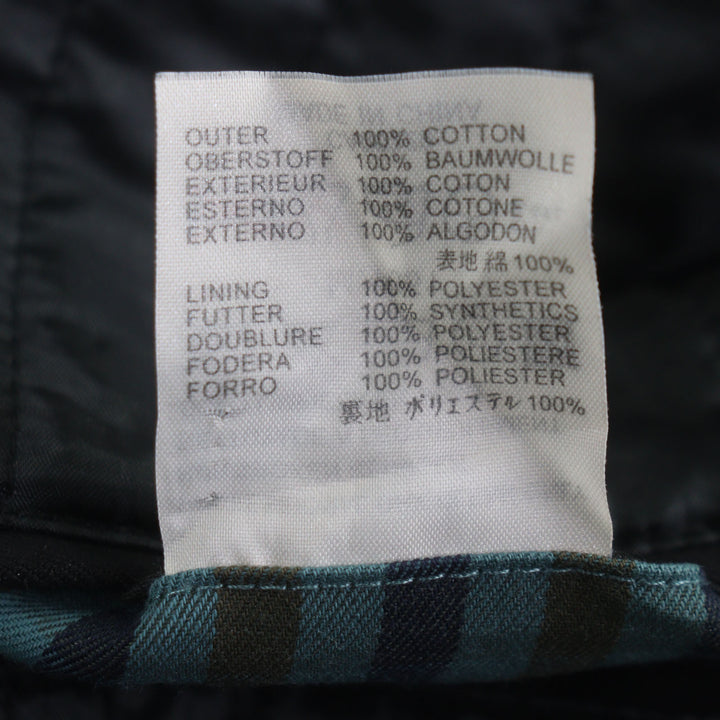良品▼Aquascutum LONDON アクアスキュータムロンドン ロゴ入りボタン 中綿入り ジップアップ ジャケット コート ブラック XL メンズ