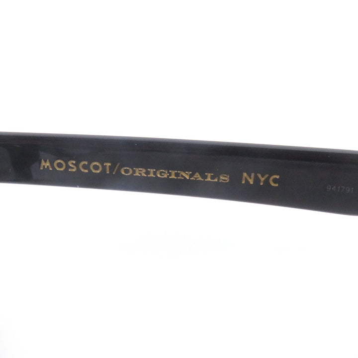 美品□MOSCOT モスコット LEMTOSH レムトッシュ ウェリントンフレーム メガネ 眼鏡 アイウェア ブラック 46□24-145 ケース付き メンズ