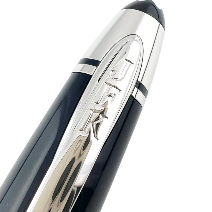 極美品▲MONTBLANC モンブラン ジョン F ケネディ スペシャルエディション ツイスト式 ボールペン ネイビー シルバー 箱付き ドイツ製