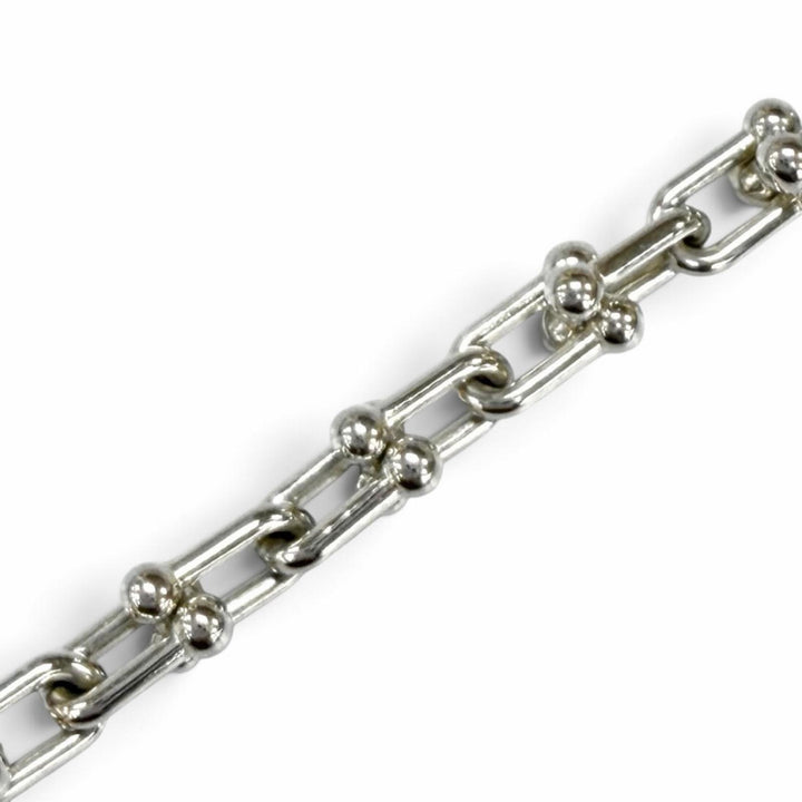 極美品★TIFFANY&amp;Co. ティファニー ハードウェア マイクロ リンク ブレスレット AG925 現行品 2025年8月購入 シルバー 重量6.5g 箱付