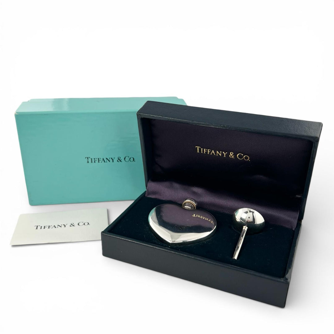 美品▲TIFFANY&amp;Co. ティファニー ヴィンテージ 925 アトマイザー パフュームボトル ハート シルバー 箱・ケース付き レディース